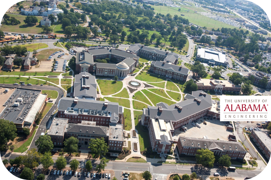 View of the engineering quad from above
